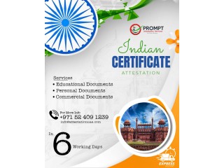 Indian Certificate Attestation in Dubai