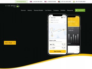 No.1 Services For Taxi App Development - Code Brew Labs