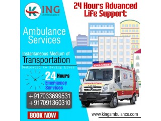 King Road Ambulance Service In Rajendra Nagar, Patna With Medical Hazard