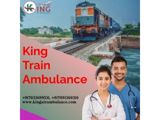 King Train Ambulance Service in Varanasi with Emergency Medical Equipment