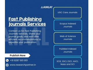 Fast Publishing Journal Services - Aimlay Research
