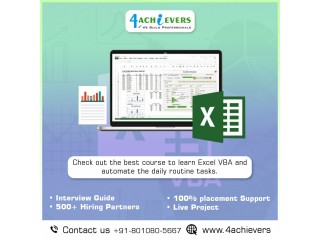 Our best trainer will teach you Excel and VBA Course