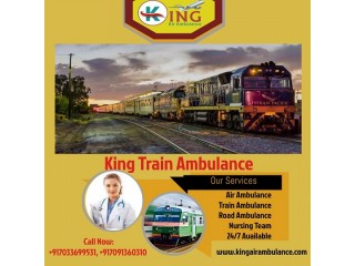 Hire Fast Patient Reallocation Train Ambulance Services in Patna by King