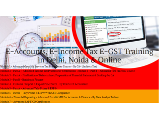 Online Live Accounting Training Course in Delhi, SLA Institute, 100% Job, Free SAP FICO, Tally, GST Classes,