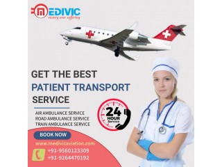 Medivic Aviation Air Ambulance Service in Varanasi with the Dedicated Medical Team