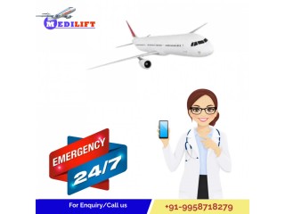 Use Air Ambulance Services from Patna to Delhi by Medilift with Specialist MD Doctors