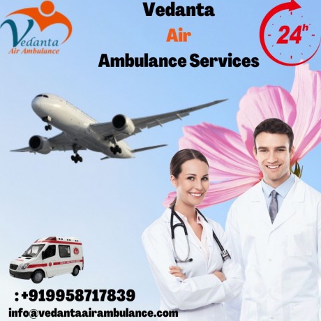 speedy-medical-transportation-by-vedanta-air-ambulance-service-in-bagdogra-with-expert-paramedical-team-big-0