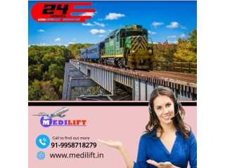 Medilift Train Ambulance Service in Kolkata with Complete Medical Support