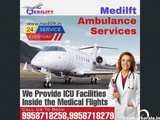 Low Cost Air Ambulance from Patna to Delhi by Medilift with Full Medical Crew and Facilities
