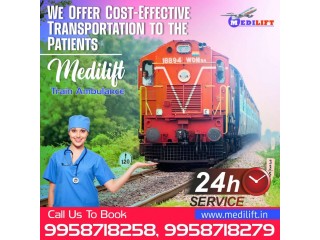 Medilift Train Ambulance in Kolkata with Well-Trained Medical Crew