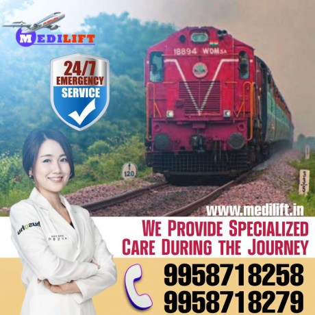 medilift-train-ambulance-in-delhi-with-highly-experienced-medical-tools-big-0