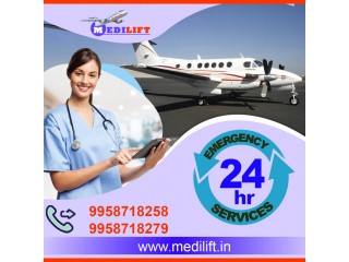 Select Top Air Ambulance in Kolkata by Medilift with Low Cost