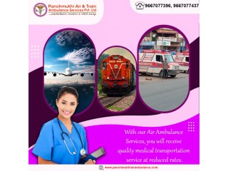 Hire Panchmukhi Air Ambulance Services in Raipur with Super Specialized Medical Squad