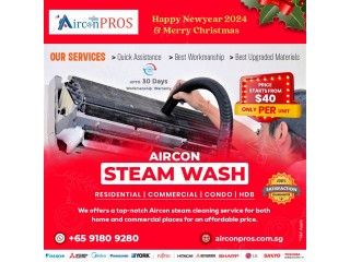 Aircon steam cleaning